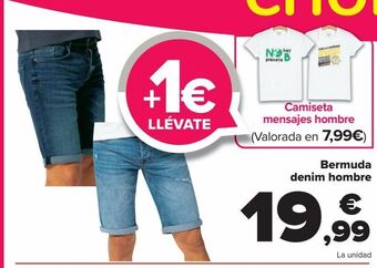 Carrefour Bermuda denim hombre oferta