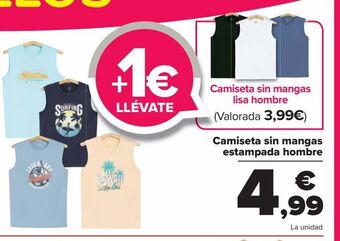 Carrefour Camiseta sin mangas estampada hombre oferta