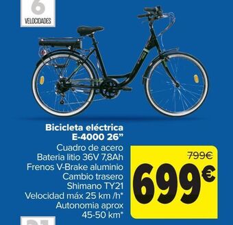 Carrefour Bicicleta eléctrica e-4000 26" oferta