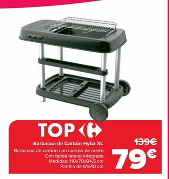 Carrefour Barbacoa de carbón hyba xl oferta