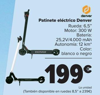 Carrefour Patinete eléctrico denver oferta