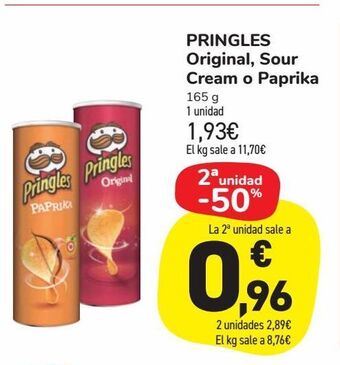 Carrefour Market Pringles original, sour cream o paprika oferta