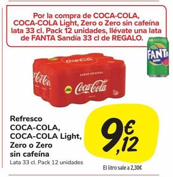 Carrefour Market Refresco coca-cola, coca-cola light, zero o zero sin cafeína oferta