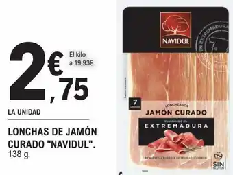 E.Leclerc Lonchas de jamón navidul oferta