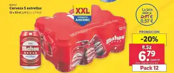 Lidl Mahou Cerveza 5 Estrellas oferta