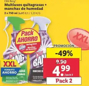 Lidl Cillit Bang Multiusos Quitagrasas + Manchas De Humedad oferta