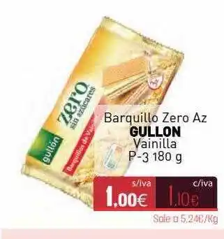 Cuevas Cash Barquillo Zero Az Gullon oferta