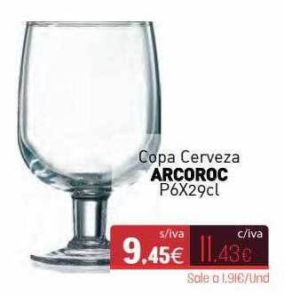 Cuevas Cash Copa Cerveza Arcoroc oferta