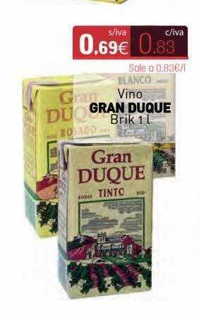 Cuevas Cash Vino Gran Duque oferta