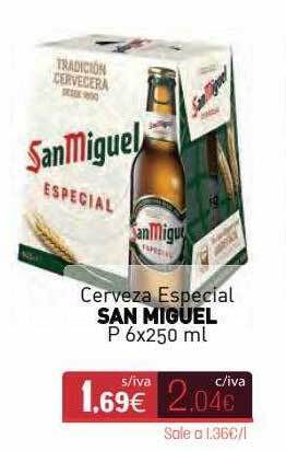 Cuevas Cash Cerveza Especial San Miguel oferta