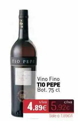 Cuevas Cash Vino Fino Tio Pepe oferta