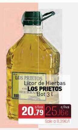 Cuevas Cash Licor De Hierbas Los Prietos oferta