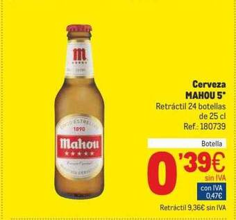 Makro Cerveza Mahou 5 oferta