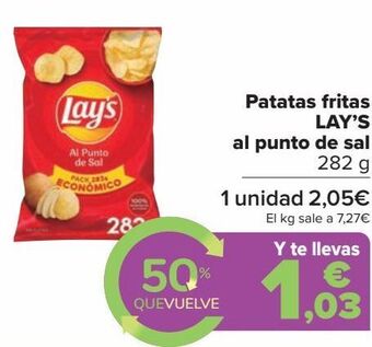 Carrefour Market Patatas fritas lay's al punto de sal oferta