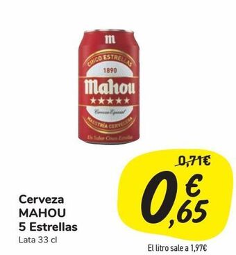 Carrefour Market Cerveza mahou 5 estrellas oferta