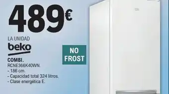 E.Leclerc Frigorífico combi beko oferta