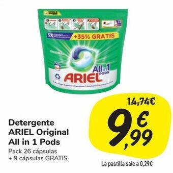 Carrefour Market Detergente ariel original all in 1 pods oferta