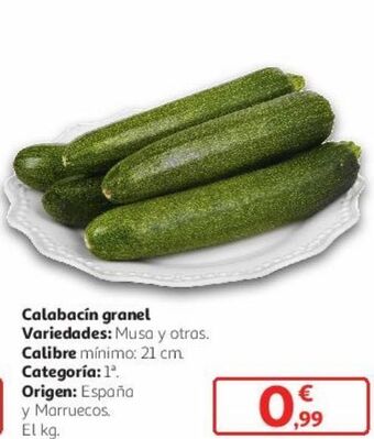 Alcampo Calabacín granel oferta