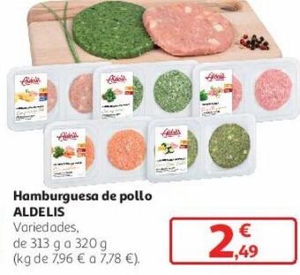 Alcampo Hamburguesa de pollo aldelis oferta