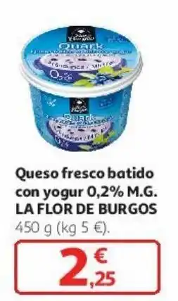 Alcampo Queso fresco batido con yogur 0,2% m.g. la flor de burgos oferta