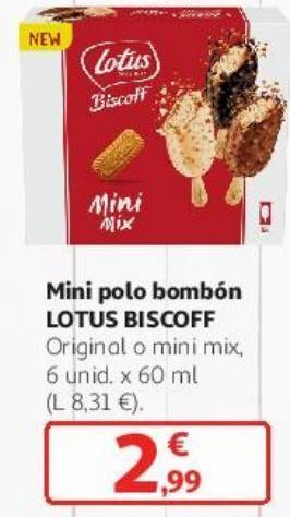 Alcampo Mini polo bombón lotus biscoff oferta