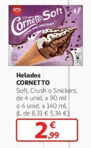 Alcampo Helados cornetto oferta