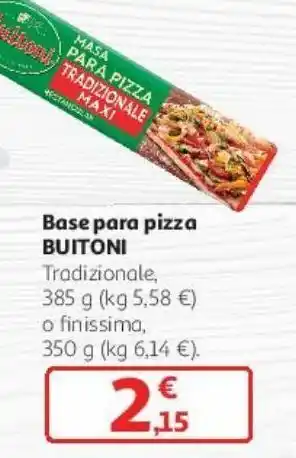 Alcampo Base para pizza buitoni oferta