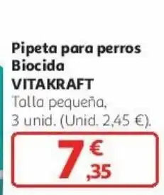 Alcampo Pipeta para perros biocida vitakraft talla pequeña oferta