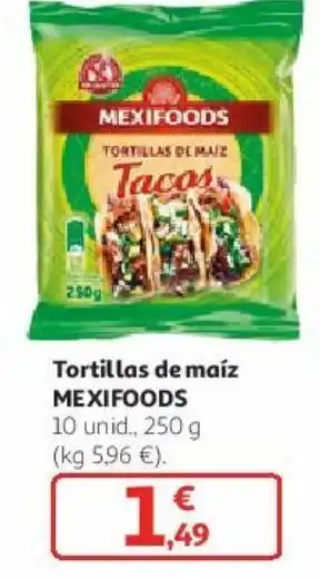 Alcampo Tortillas de maíz mexifoods oferta