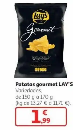 Alcampo Patatas gourmet lay's oferta