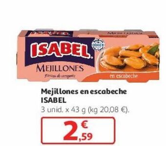 Alcampo Mejillones en escabeche isabel oferta