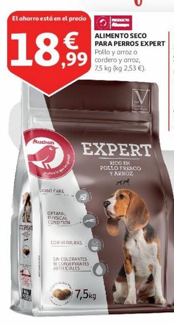 Alcampo Alimento seco para perros expert oferta