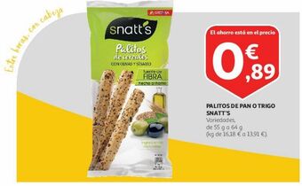 Alcampo Palitos de pan snatt's oferta