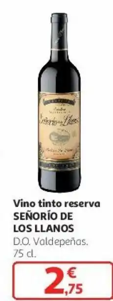 Alcampo Vino tinto reserva señorío de los llanos oferta