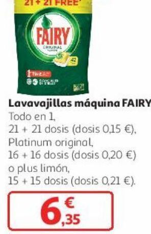 Alcampo Lavavajillas máquina fairy oferta