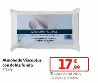 Alcampo Almohada viscoplus con doble funda oferta