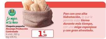 Alcampo Chapata pequeña alcampo producción controlada oferta