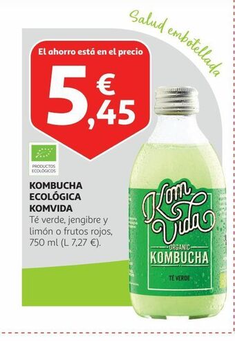 Alcampo Kombucha ecológica komvida oferta