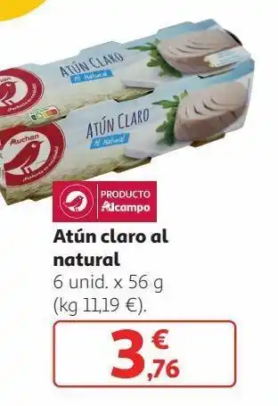Alcampo Atún claro al natural oferta