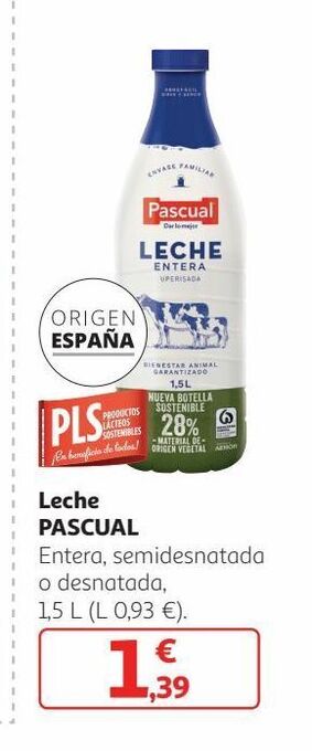 Alcampo Leche pascual oferta
