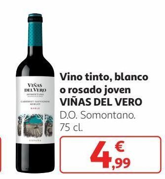 Alcampo Vino tinto, blanco o rosado joven viñas del vero oferta