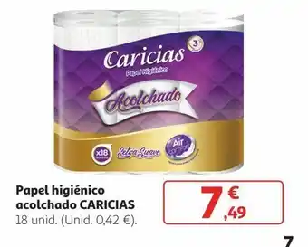 Alcampo Papel higiénico acolchado caricias oferta