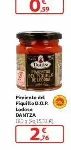 Alcampo Pimientos del piquillo d.o.p lodoso 180g dantza oferta