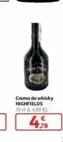 Alcampo Crema de whisky highfields oferta