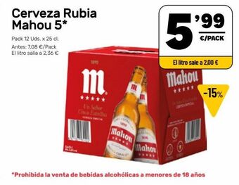 AhorraMas Cerveza mahou oferta