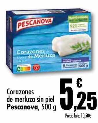 Unide Supermercados Corazones de merluza sin piel pescanova oferta