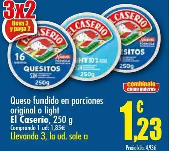 Unide Supermercados Queso fundido en porciones original o light el caserío oferta