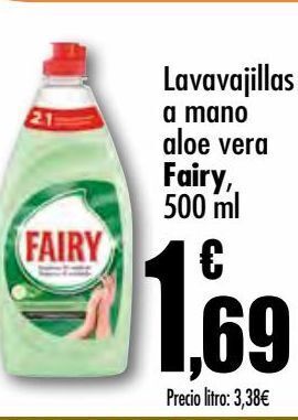 Unide Supermercados Lavavajillas a mano aloe vera fairy oferta