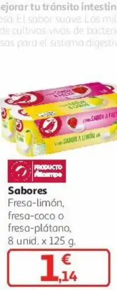 Alcampo Sabores fresa-limón, fresa-coco o fresa-plátano oferta