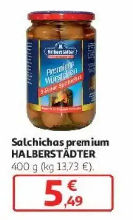 Alcampo Salchichas premium halberstädter oferta